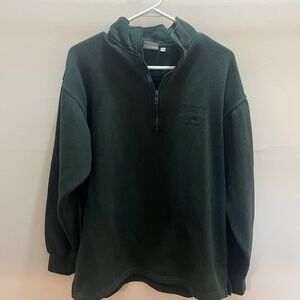 Men's Forest Green Zip-Up Sweater